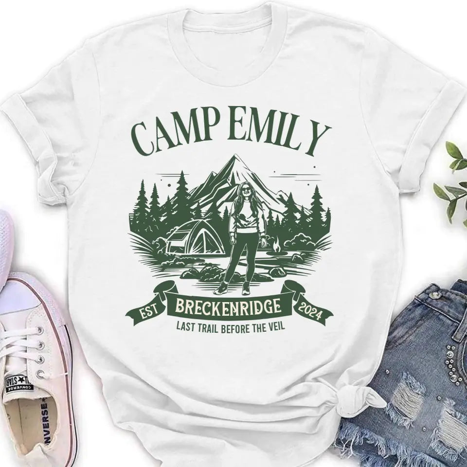 Personalized Camping Vintage T-shirt - Upload Photo - Gift Idea For Camping Lover