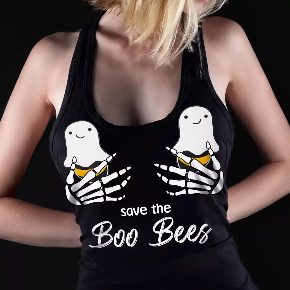 Personalized Funny Save The Boo Bees AOP Tank Top - Gift Idea For Friend/Sister/Mother