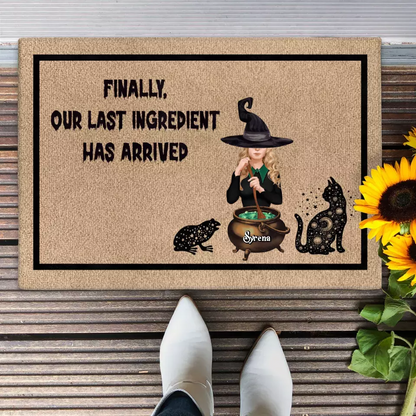 Personalized Witch Doormat - Halloween Gift Idea - Finally, Our Last Ingredient Has Arrived