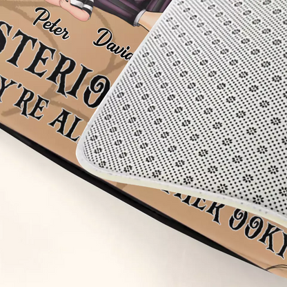 Personalized Family Doormat - Halloween Gift Idea For Couple/Family - Couple/Parents With Kids - They're All Together Ooky