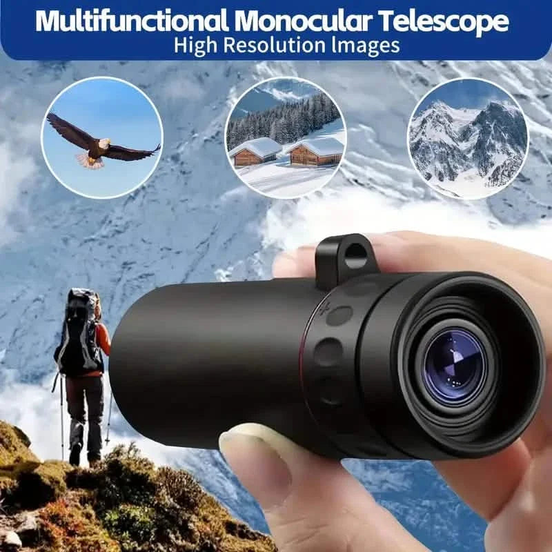 8X Portable Monocular – Pocket-Sized for Outdoor Adventures & Travel