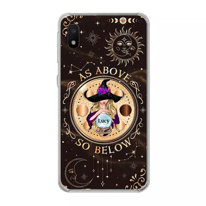 Custom Personalized Witch Phone Case - Gift Idea For Halloween Day - As Above So Below - Case For iPhone/Samsung
