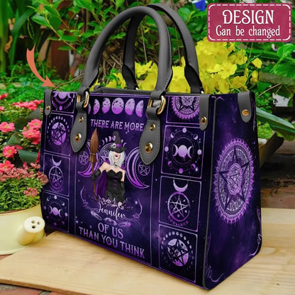 Custom Personalized Witch PU Leather Handbag with Long Straps - Halloween Gift Idea For Witch/ Friend - There Are More Of Us Than You Think