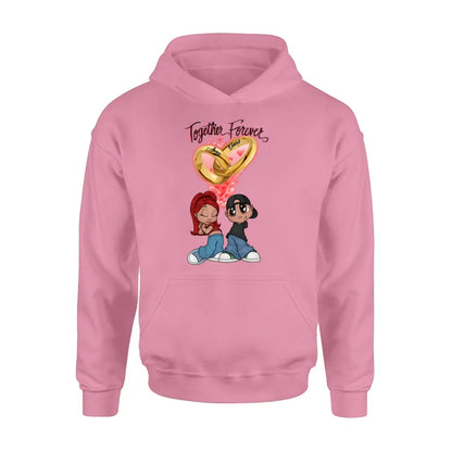 Personalized Couple T-shirt/Long Sleeve/Sweatshirt/Hoodie - Gift Idea For Couple - Together Forever