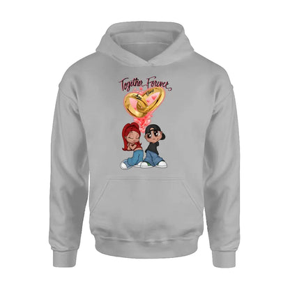 Personalized Couple T-shirt/Long Sleeve/Sweatshirt/Hoodie - Gift Idea For Couple - Together Forever