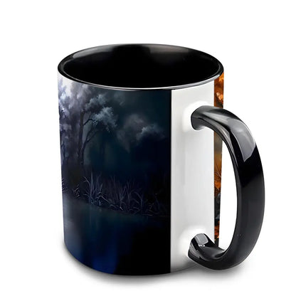 Personalized Witch Broom Accent Mug - Halloween/Birthday Gift Idea For Yourself, Women, Witch Lovers