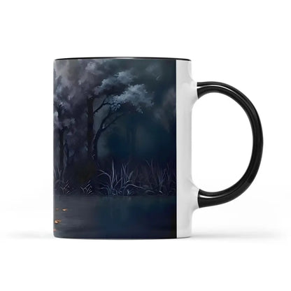 Personalized Witch Broom Accent Mug - Halloween/Birthday Gift Idea For Yourself, Women, Witch Lovers