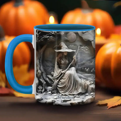 Personalized Witch Accent Mug - Halloween/Birthday Gift Idea For Yourself, Women, Witch Lovers