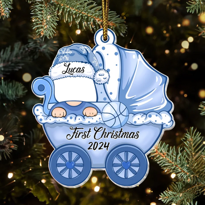 Personalized Baby's First Christmas Acrylic Ornament - Custom Gift For Baby - Upload Photo