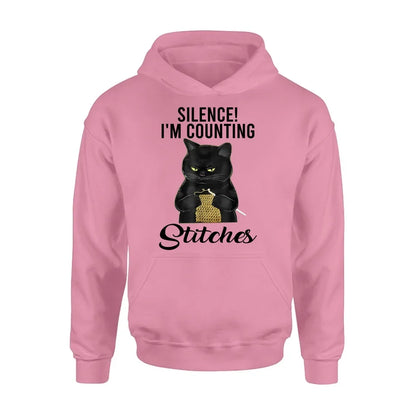 Personalized Cat T-shirt/Long Sleeve/Sweatshirt/Hoodie - Gift Idea For Knitting Lover - Silence I'm Counting Stitches