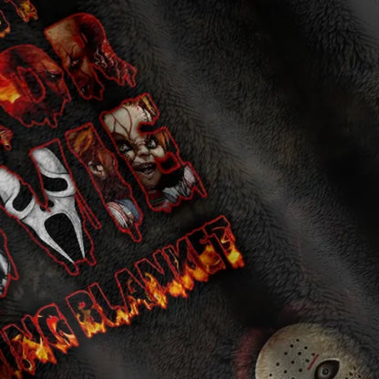 Personalized Halloween Quilt/Fleece Throw Blanket - Gift Idea For Halloween - This is My Horror Movie Watching Blanket
