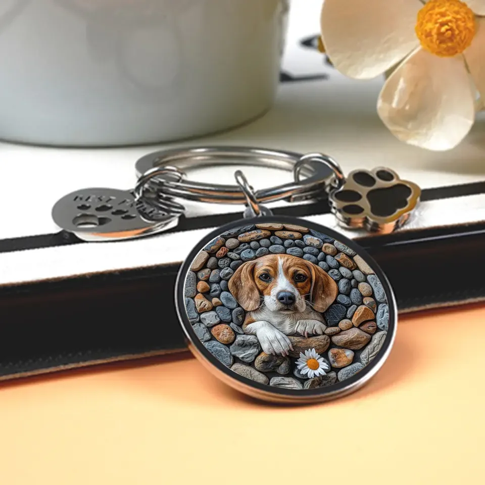 Personalized Dog Breed Keychain Pet Charm Key Ornaments - Gift for Dog Lovers