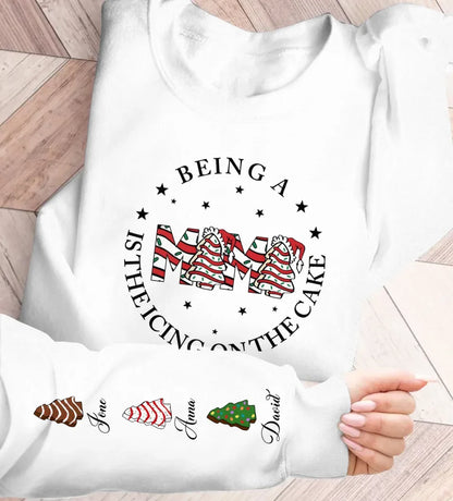 Personalized Mama AOP Sweater - Up to 6 Kids - Christmas Gift Idea For Mother - Being A Mama Is The Icing On The Cake