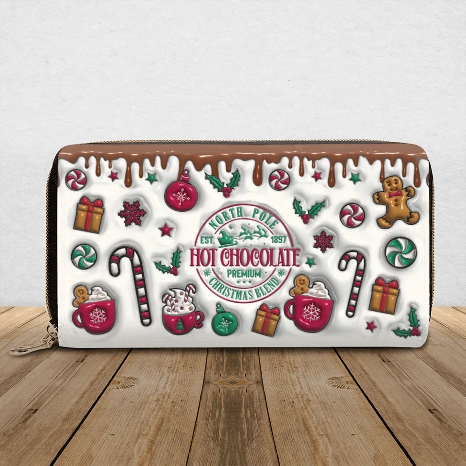 Hot Chocolate PU Long Wallet - Christmas Gift Idea