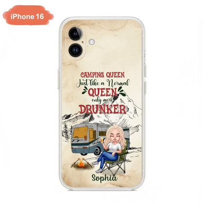 Custom Personalized Camping Queen Phone Case - Gift Idea For Camping Lovers - Camping Queen Classy Sassy And A Bit Smart Assy - Case For iPhone And Samsung