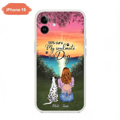 Custom Personalized Dog Mom Phone Case - Up to 4 Dogs - Gift Idea For Dog Lover - Just A Girl Who Loves Dogs - Case For iPhone And Samsung
