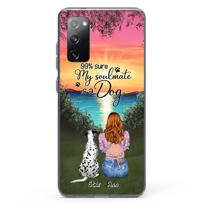 Custom Personalized Dog Mom Phone Case - Up to 4 Dogs - Gift Idea For Dog Lover - Just A Girl Who Loves Dogs - Case For iPhone And Samsung
