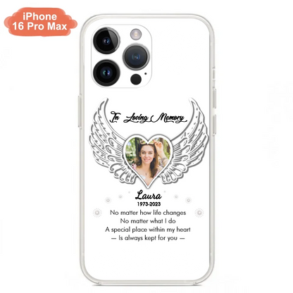 Personalized In Loving Memory Phone Case - Upload Photo - Memorial Gift Idea - Case For iPhone/Samsung - A Special Place Within My Heart Is Always Kept For You