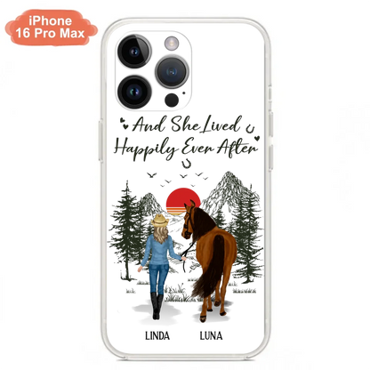 Personalized Horse Phone Case -  Gift Idea For Horse Lovers - Up to 6 Horses