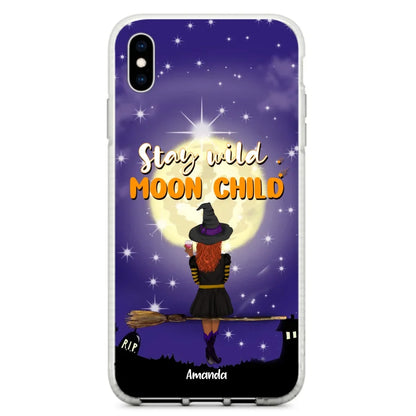 Custom Personalized Witchy Phone Case - Up to 3 Pets- Stay Wild Moon Child - Phone Case For iPhone, Samsung - OCEL9Z