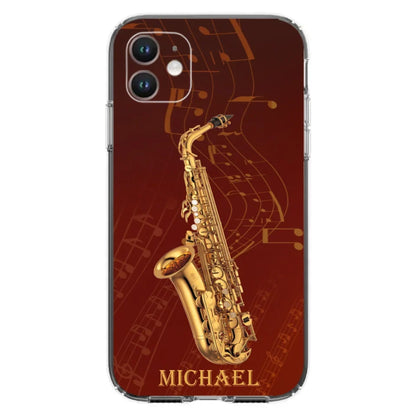Custom Personalized Saxophone Phone Case For iPhone, Samsung and Xiaomi