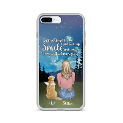 Custom Personalized Lost Pet Mom Phone Case - Girl With Upto 4 Pets - Phone Case For iPhone and Samsung - PU2YLV