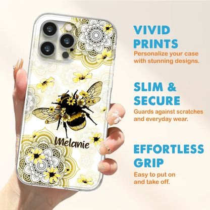 Custom Personalized Bee Phone Case - Upto 5 Bees - Gift For Bee Lovers