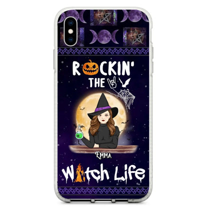 Custom Personalized Witch Phone Case - Halloween Gift Idea - Rockin' The Witch Life - Case For iPhone/Samsung