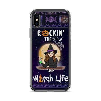 Custom Personalized Witch Phone Case - Halloween Gift Idea - Rockin' The Witch Life - Case For iPhone/Samsung