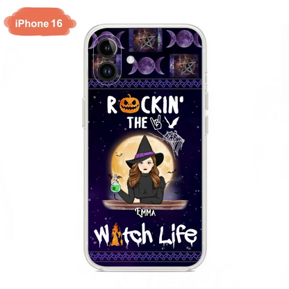 Custom Personalized Witch Phone Case - Halloween Gift Idea - Rockin' The Witch Life - Case For iPhone/Samsung