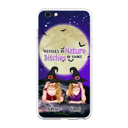Custom Personalized Witches Phone Case for iPhone and Samsung - Gift Idea For Halloween/ Bestie - Witches By Nature Bitches By Choice
