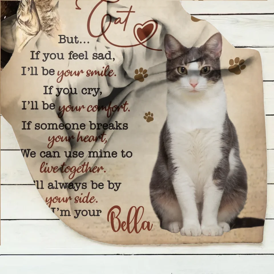 Personalized Cat Quilt/Fleece Throw Blanket - Upload Photo - Gift Idea For Cat Lover - I'lI Always Be By Your Side