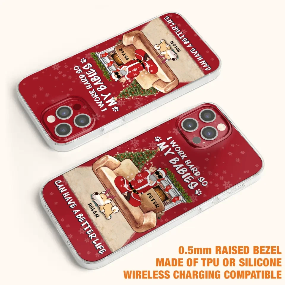 Personalized Christmas Pet Dad Phone Case - Man With Up to 4 Pets - Gift For Cat/Dog Lover - Case For iPhone And Samsung