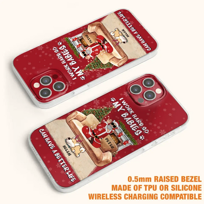 Personalized Christmas Pet Dad Phone Case - Man With Up to 4 Pets - Gift For Cat/Dog Lover - Case For iPhone And Samsung