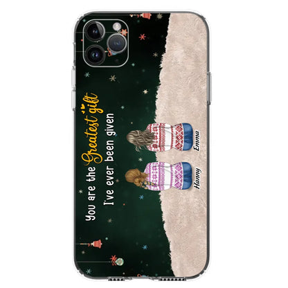 Personalized Christmas Friends Phone Case - Christmas Gift Idea For Friends/Sisters - Up to 12 People - You Are The Greatest Gift I've Ever Been Given - Case For iPhone And Samsung