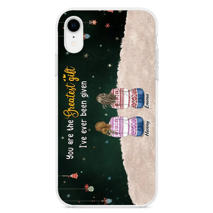 Personalized Christmas Friends Phone Case - Christmas Gift Idea For Friends/Sisters - Up to 12 People - You Are The Greatest Gift I've Ever Been Given - Case For iPhone And Samsung
