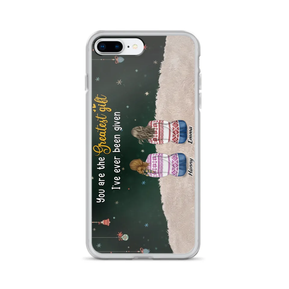 Personalized Christmas Friends Phone Case - Christmas Gift Idea For Friends/Sisters - Up to 12 People - You Are The Greatest Gift I've Ever Been Given - Case For iPhone And Samsung