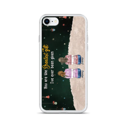 Personalized Christmas Friends Phone Case - Christmas Gift Idea For Friends/Sisters - Up to 12 People - You Are The Greatest Gift I've Ever Been Given - Case For iPhone And Samsung