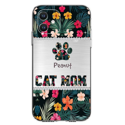 Personalized Custom Phone Case Cat Mom Met Pattern - Gifts Idea For Cat Lover - Cat Mom - Case For Iphone & Samsung