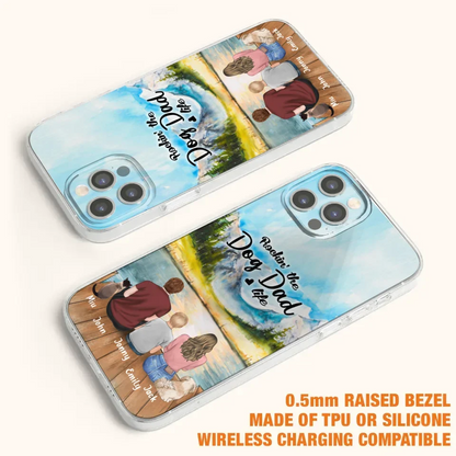 Personalized Pet Couple Phone Case - Parent With 1 Kid And 2 Pets - Case For iPhone And Samsung