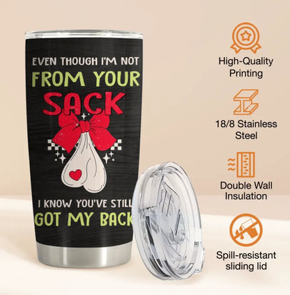 Personalized Stepdad Tumbler - Christmas Gift Idea For Stepdad - Merry Christmas From The Kid You Inherited When You Started Shacking Up With My Mom