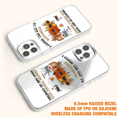 Custom Personalized Dog Camping Queen Phone Case - Gift Idea For Camping Lovers/Friends/ Dog Mom - Upto 5 Dogs - Case For iPhone And Samsung