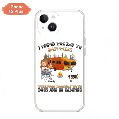 Custom Personalized Dog Camping Queen Phone Case - Gift Idea For Camping Lovers/Friends/ Dog Mom - Upto 5 Dogs - Case For iPhone And Samsung