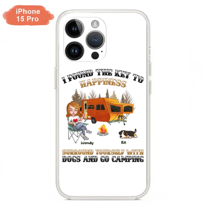 Custom Personalized Dog Camping Queen Phone Case - Gift Idea For Camping Lovers/Friends/ Dog Mom - Upto 5 Dogs - Case For iPhone And Samsung