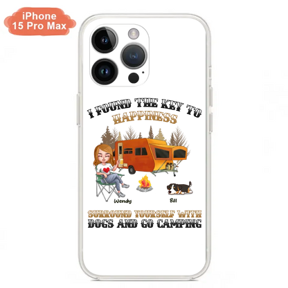 Custom Personalized Dog Camping Queen Phone Case - Gift Idea For Camping Lovers/Friends/ Dog Mom - Upto 5 Dogs - Case For iPhone And Samsung