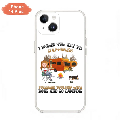 Custom Personalized Dog Camping Queen Phone Case - Gift Idea For Camping Lovers/Friends/ Dog Mom - Upto 5 Dogs - Case For iPhone And Samsung