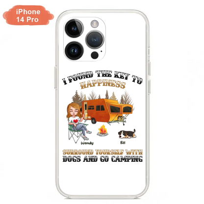 Custom Personalized Dog Camping Queen Phone Case - Gift Idea For Camping Lovers/Friends/ Dog Mom - Upto 5 Dogs - Case For iPhone And Samsung