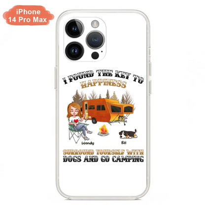 Custom Personalized Dog Camping Queen Phone Case - Gift Idea For Camping Lovers/Friends/ Dog Mom - Upto 5 Dogs - Case For iPhone And Samsung