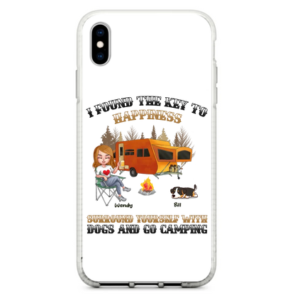 Custom Personalized Dog Camping Queen Phone Case - Gift Idea For Camping Lovers/Friends/ Dog Mom - Upto 5 Dogs - Case For iPhone And Samsung