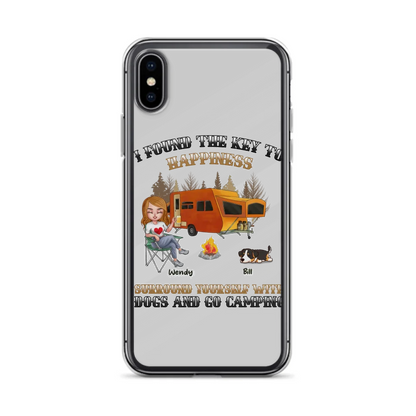 Custom Personalized Dog Camping Queen Phone Case - Gift Idea For Camping Lovers/Friends/ Dog Mom - Upto 5 Dogs - Case For iPhone And Samsung